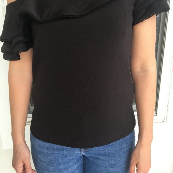 Banana Republic Off the Shoulder Black Blouse XS - Picture 4 of 8
